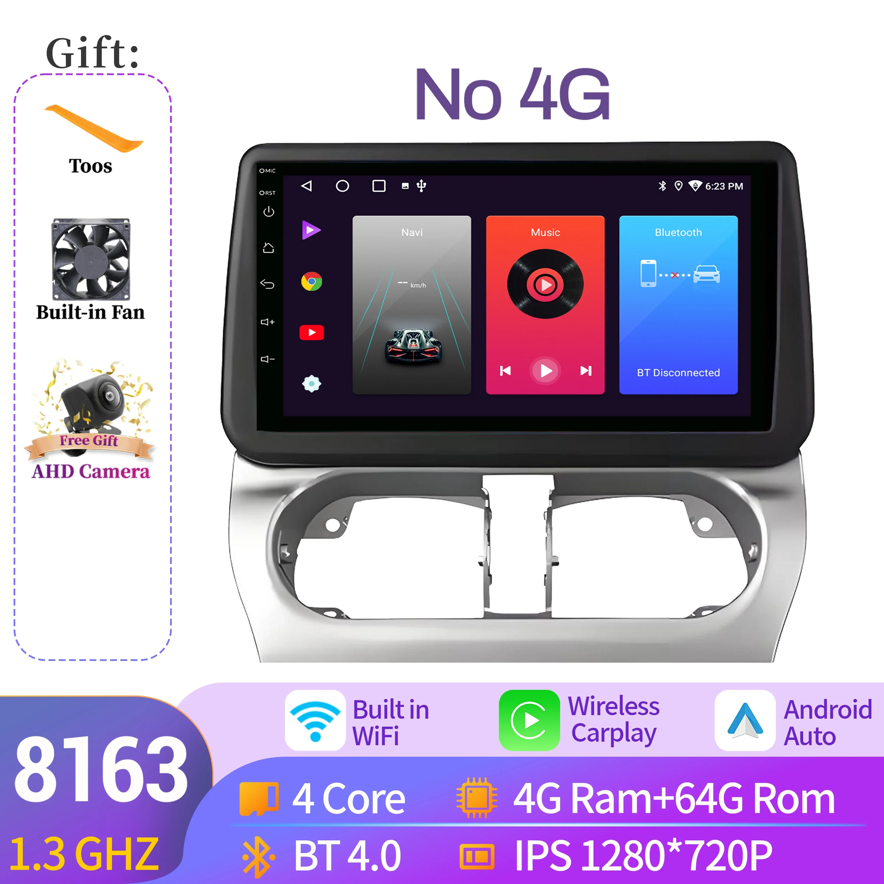 Voor Opel Combo Corsa Tigra 2001-2011 Autoradio Multimedia GPS Apple Android 14 Draadloze BT CarPlay 7862 8 + 256 2 K QLED Scherm
