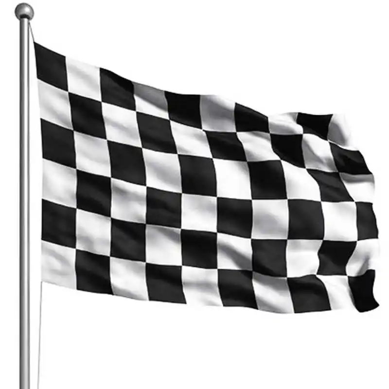 

Auto Racing Checkered Flag F1 Sport Banner 90x150cm Polyester Black White Chequered Printed Brass Grommets Car Match Decoration