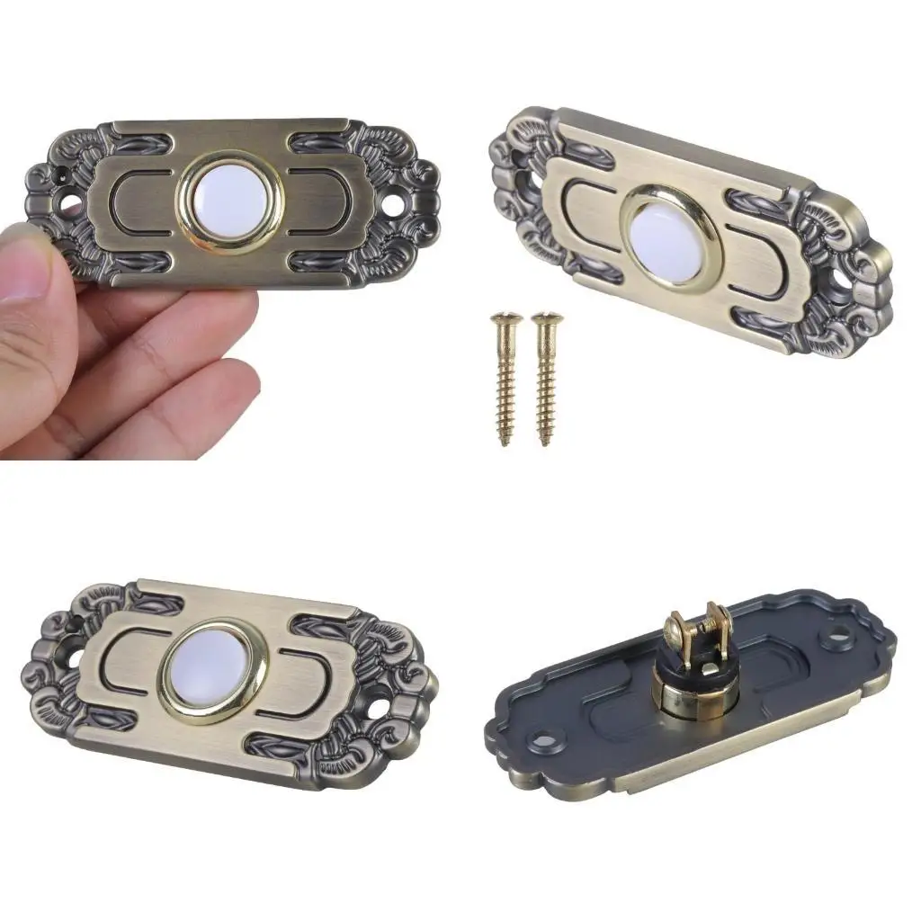 

652F настенные выключатели дверных звонков с подсветкой, дверные звонки, колокольчики, кнопка, латунная проводка, кнопка для