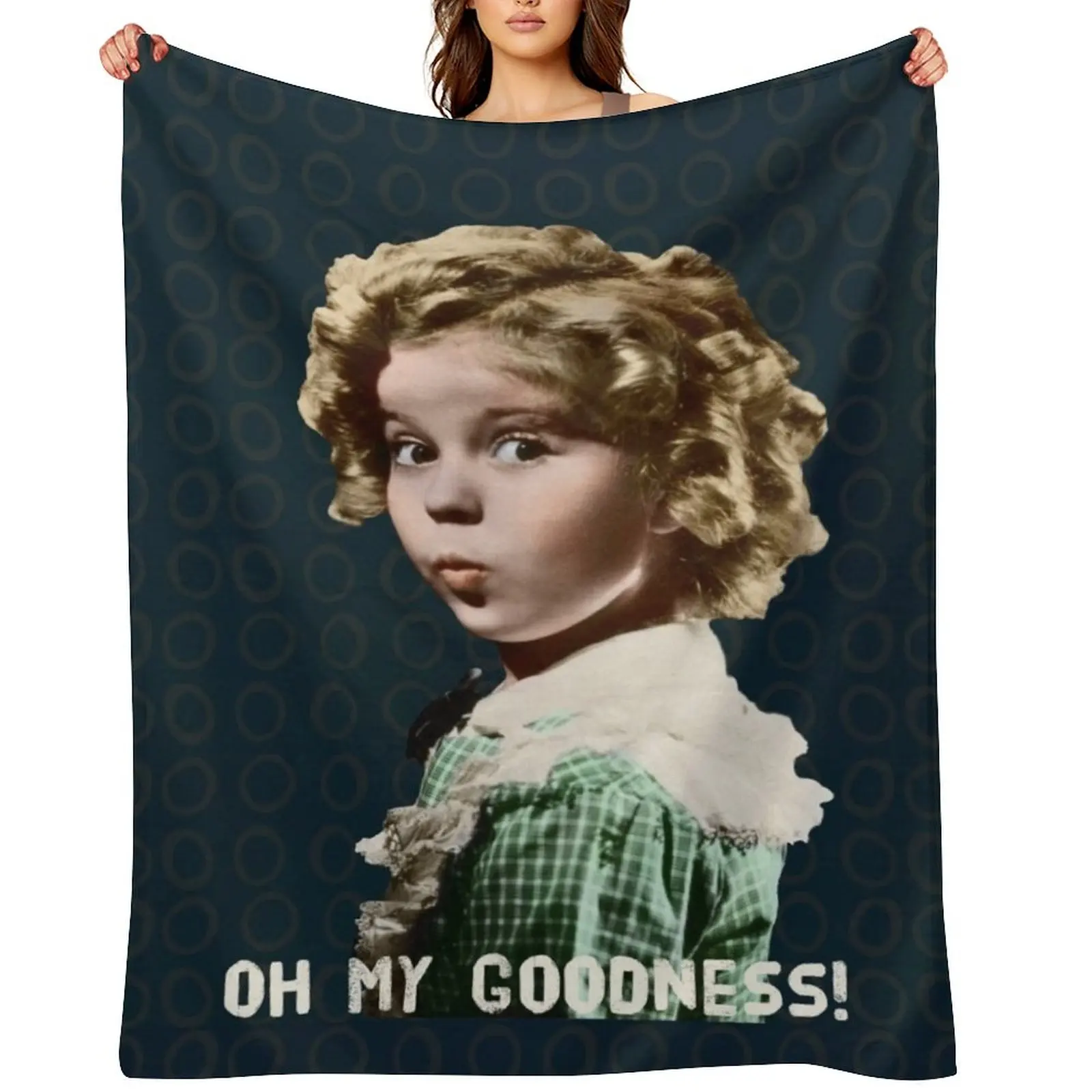 

Shirley Temple Oh My Goodness Throw Blanket manga Bed Fashionable Furrys Blankets For Bed Blankets