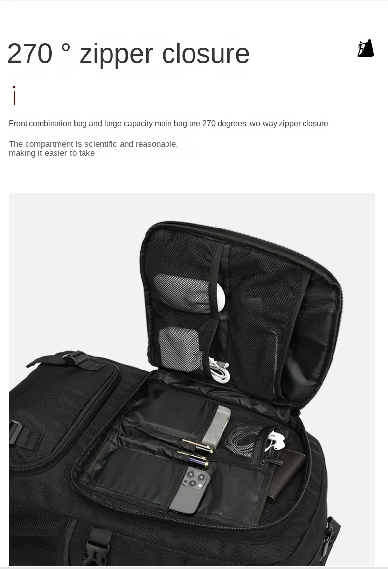 50/60/80L Unisex Männer Outdoor Rucksack USB Große Kapazität Reise Pack Sport Trekking Rucksack Wandern Camping Rucksack für Männer – Detail 11