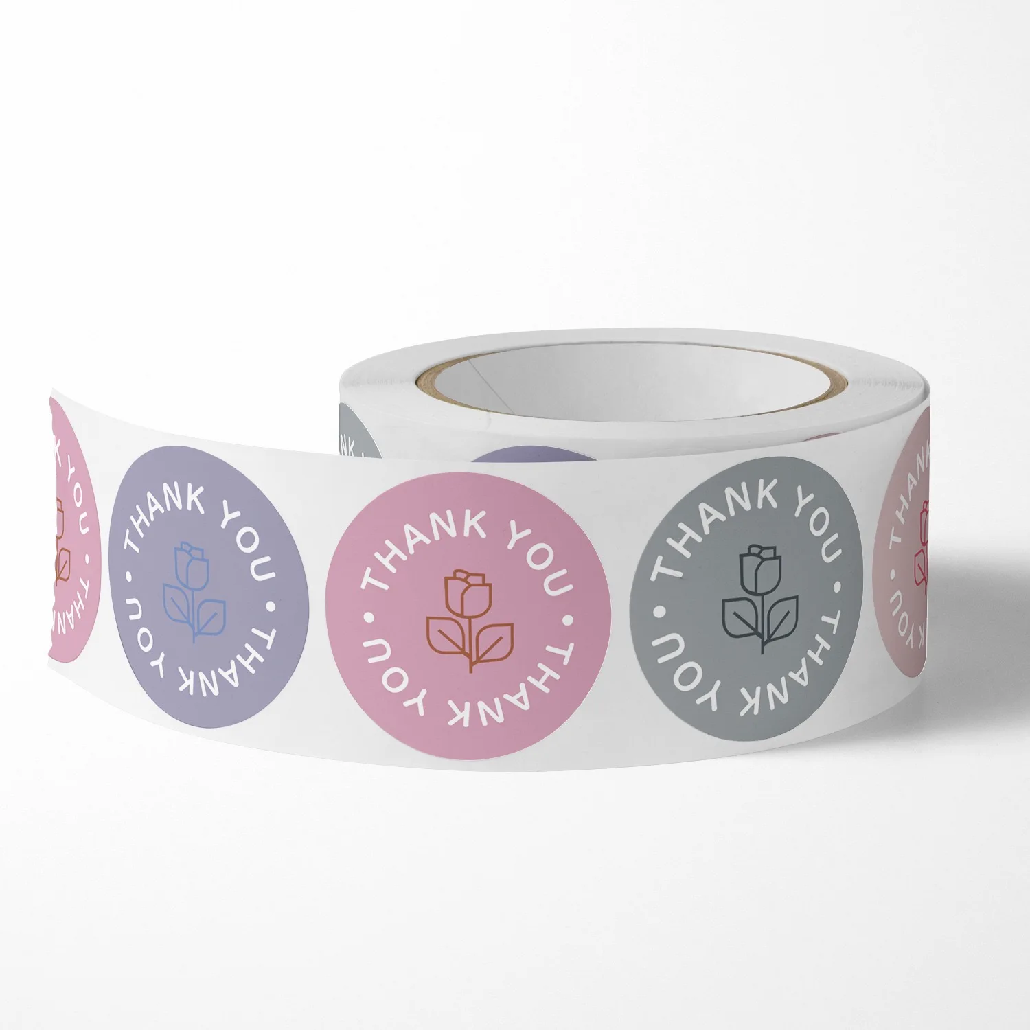 500 stks/rol Rose Sticker Dank U, Sticker Label Gift Gift Wrap Box Seal Sticker
