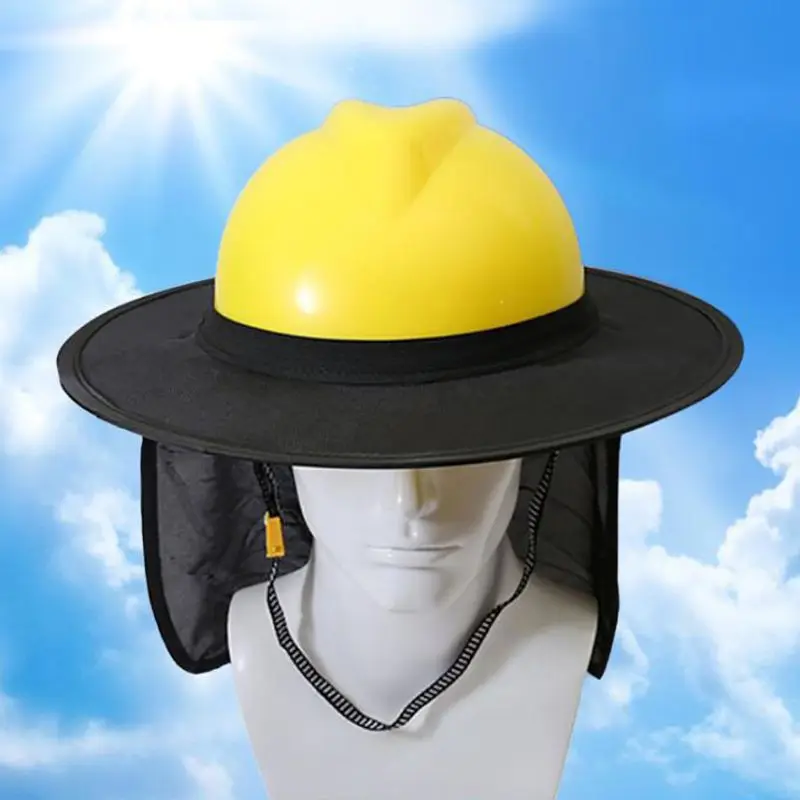 Hard Hat Sun Shield, Full Brim Mesh Neck Sun Shade Protector High Visibility, (Hard Hat Not Included) Blue, Black, Orange каска