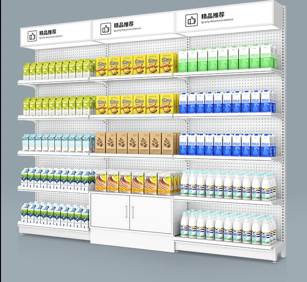 Supermarket shelves, convenience stores, display shelves, snack sheets, double-sided display cabinets