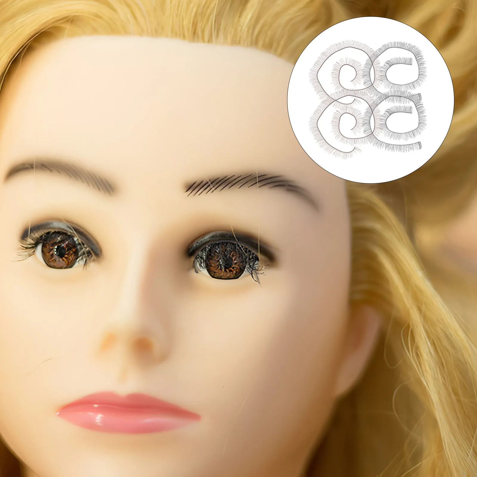 

20Pcs Fake Eyelashes Handmade Realistic Natural Handmade Eyelash Full Length Ultra Thin Fiber for DIY Eyelash Makeup Accessories