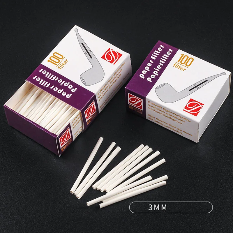 100pcs 3mm Tobacco Filters For Smoking Pipe DIY Smoke Pipe Filter Paper filter Smoking Tools Tobacco Tar Filtration