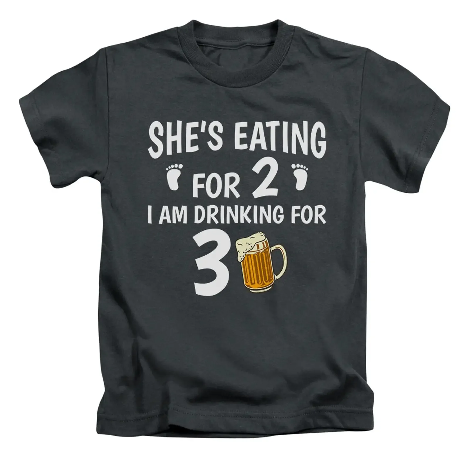T Shirt She's Eating For 2 I'm Drinking 3 Erwachsene lustig Top Geschenk neu vintage Washed Slightly Stretched graphic Unisex