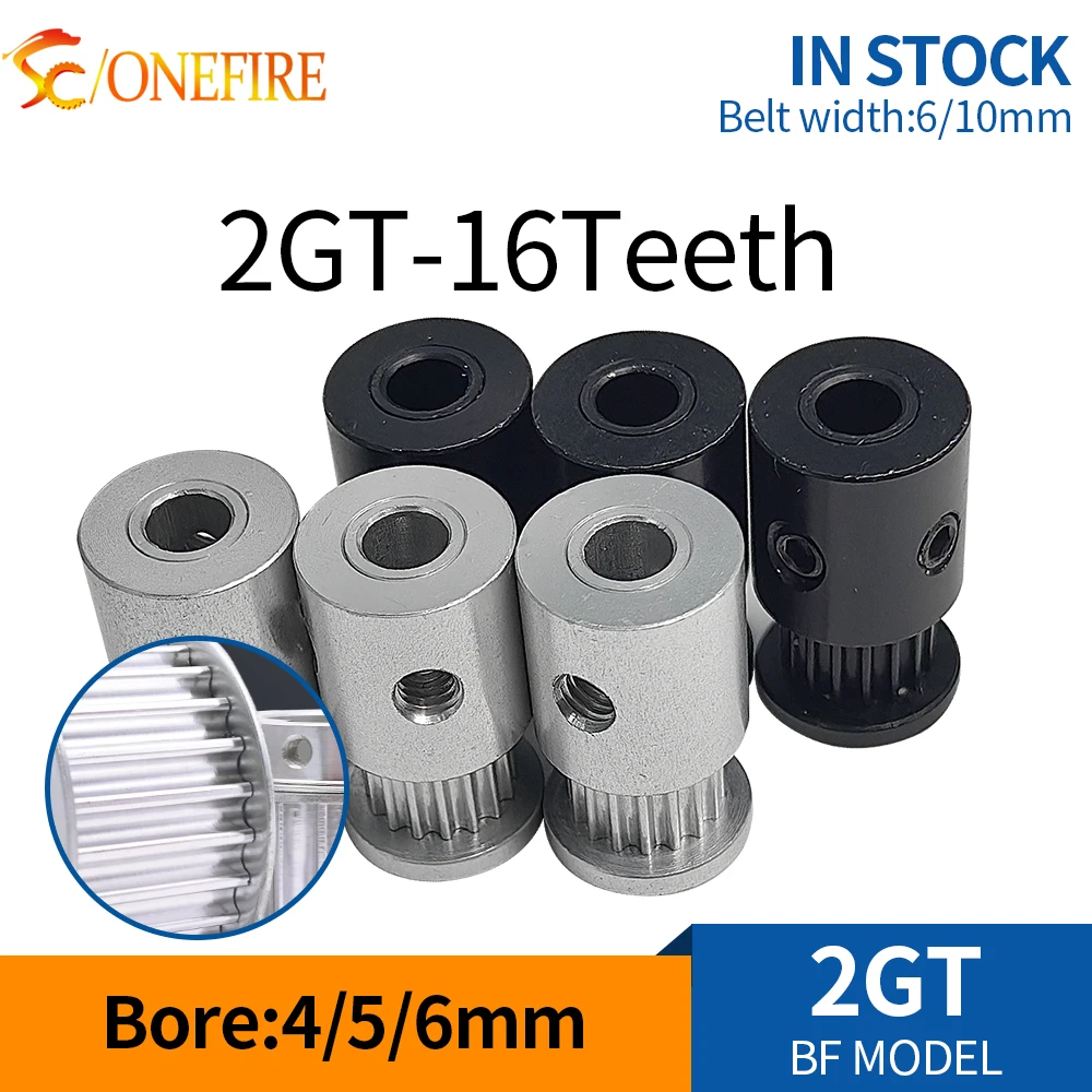 2GT Timing Pulley 16 Teeth Belt Width 6 10mm 16T GT2 Synchronous Wheel Bore 4 5 6mm 16Teeth 3D Printer Part