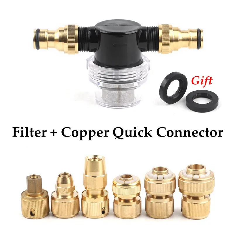 

Garden Hose Filter Agriculture Irrigation Copper Quick Connector Fittings Aquarium Fish Tank Water Pump Filter Screen