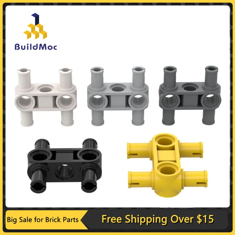 

10Pcs MOC Parts 48989 High-Tech Pin Connector Hub Perpendicular 3L with 4 Pins Compatible Brick DIY Building Block Particle Toy