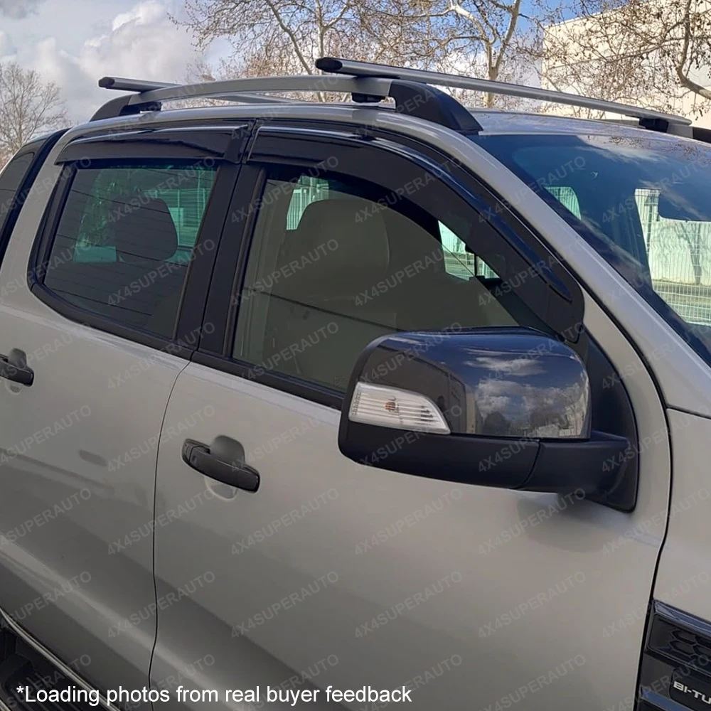 Window Deflectors for Ford Ranger Next Gen T9 2023-2026 Sun Rain Guard Window Visor Double Cab Weather Shield Car Accessories