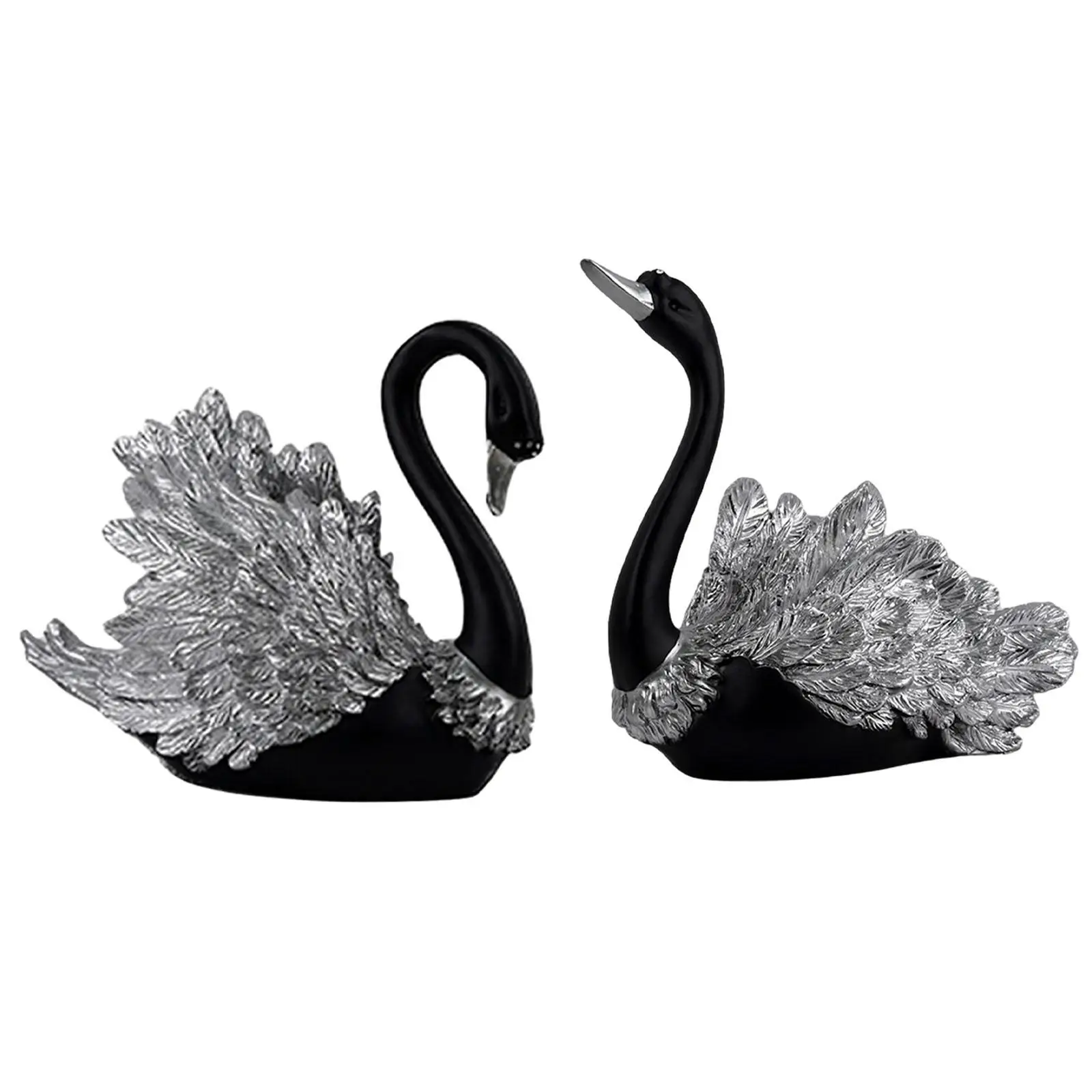 

Black Swan Figurine Decorative Tabletop Ornament for Bookshelf Shelf Cabinet