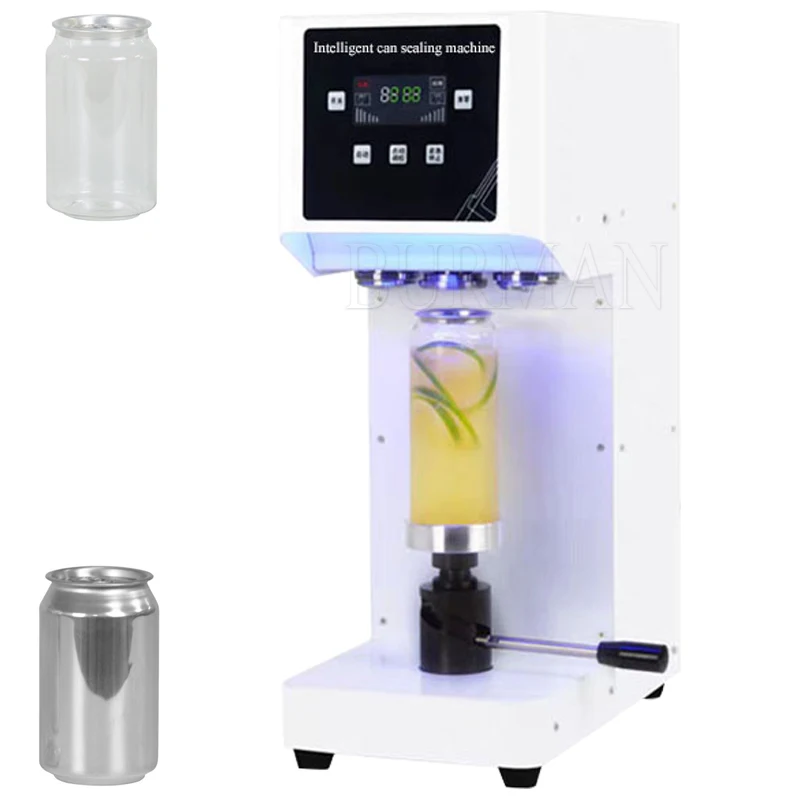 Commercial Automatic Intelligent Tin Can Sealing Machine Soda Sealer Cup Body Rotation Aluminum Beer Bottles Pet Jar Seamers