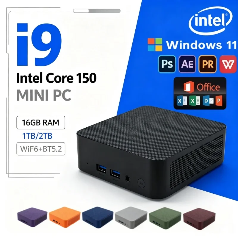 Popular Agile-Performing Mini Pocket PC Core N150 16GB RAM 1/2TB SSD BT5.2 WiFi6 Win11 4K Game Work Desktop
