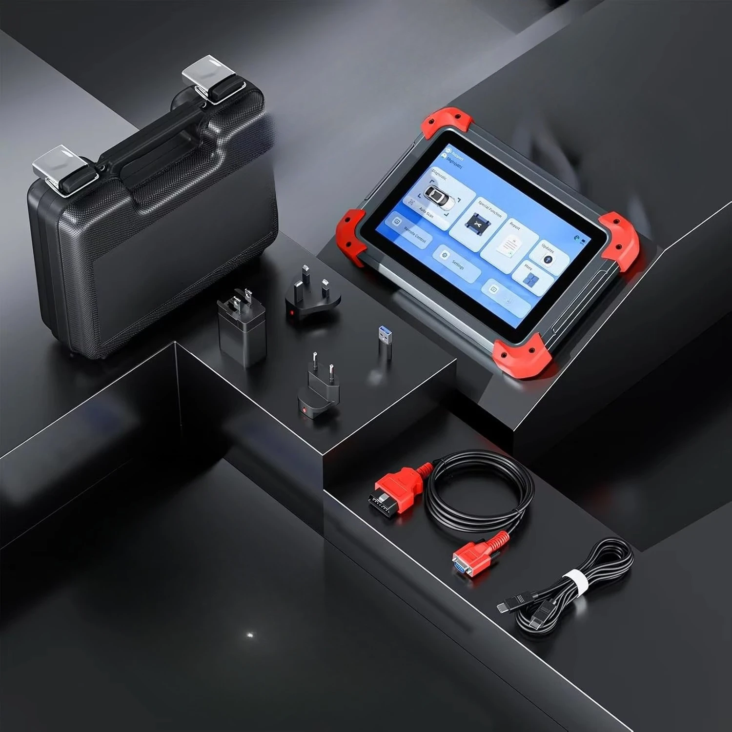 XTOOL D7 Automotive Immobilizer Car Key Programmer Machine 7-inch Touch Screen 36+ Reset Functions OBD2 Scanner Universal