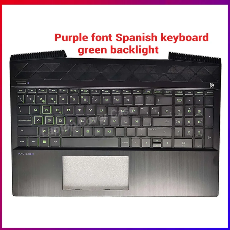 NEW US/Spanish Keyboard For Pavilion 15-CX 15-CX0071nr TPN-C133 Laptop Palmrest Upper Case backlit