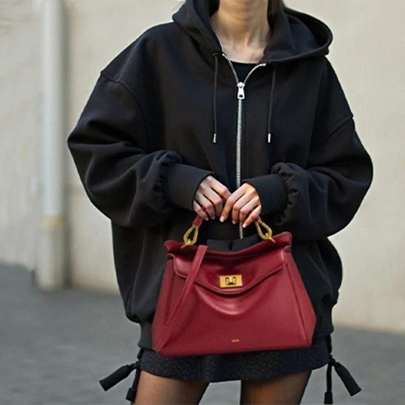 JW PEI Pillow Bag Lucia Lock Buckle Fashion Handbag Single Shoulder Crossbody Commuter Hundred Women's Bag