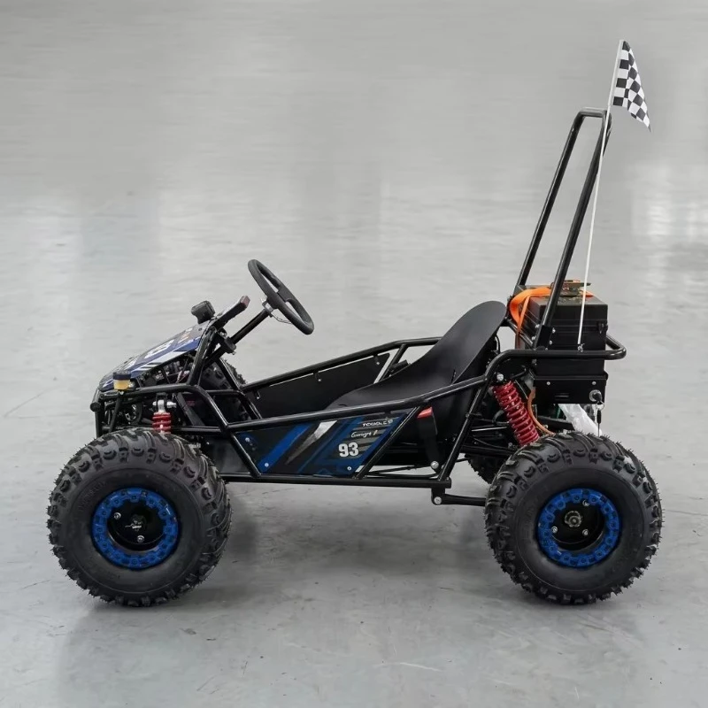 Single Rider 125cc Fuel Go Kart 4L Fuel Tank 60km/h Max Speed Easy Ignition Outdoor Camping Parent Teen Self Driving