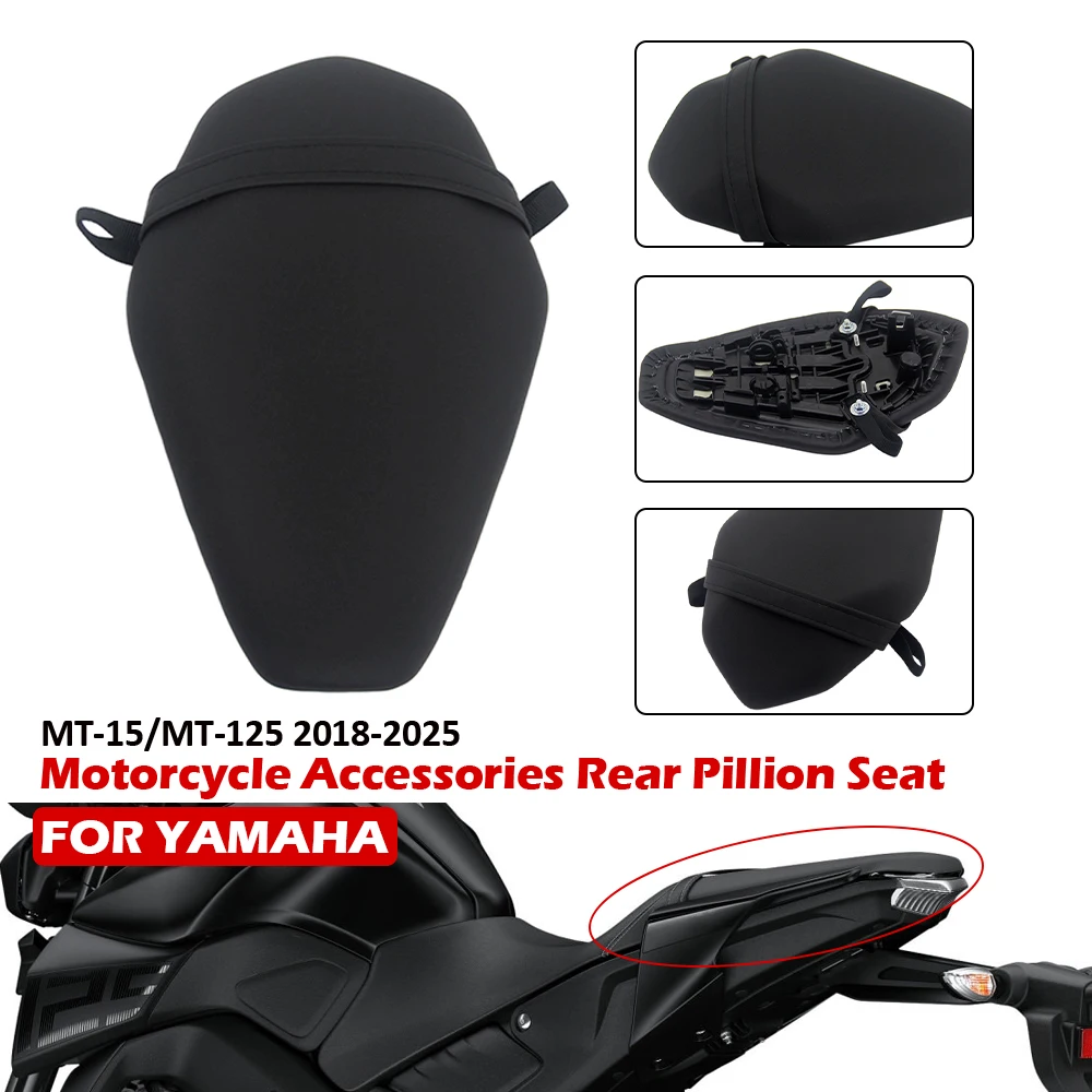 

Motorcycle Shock Absorption Rear Passenger Pillion Seat Cover Fairing Cowl For YAMAHA MT-15 MT-125 2018-2025 2019 2020 2021
