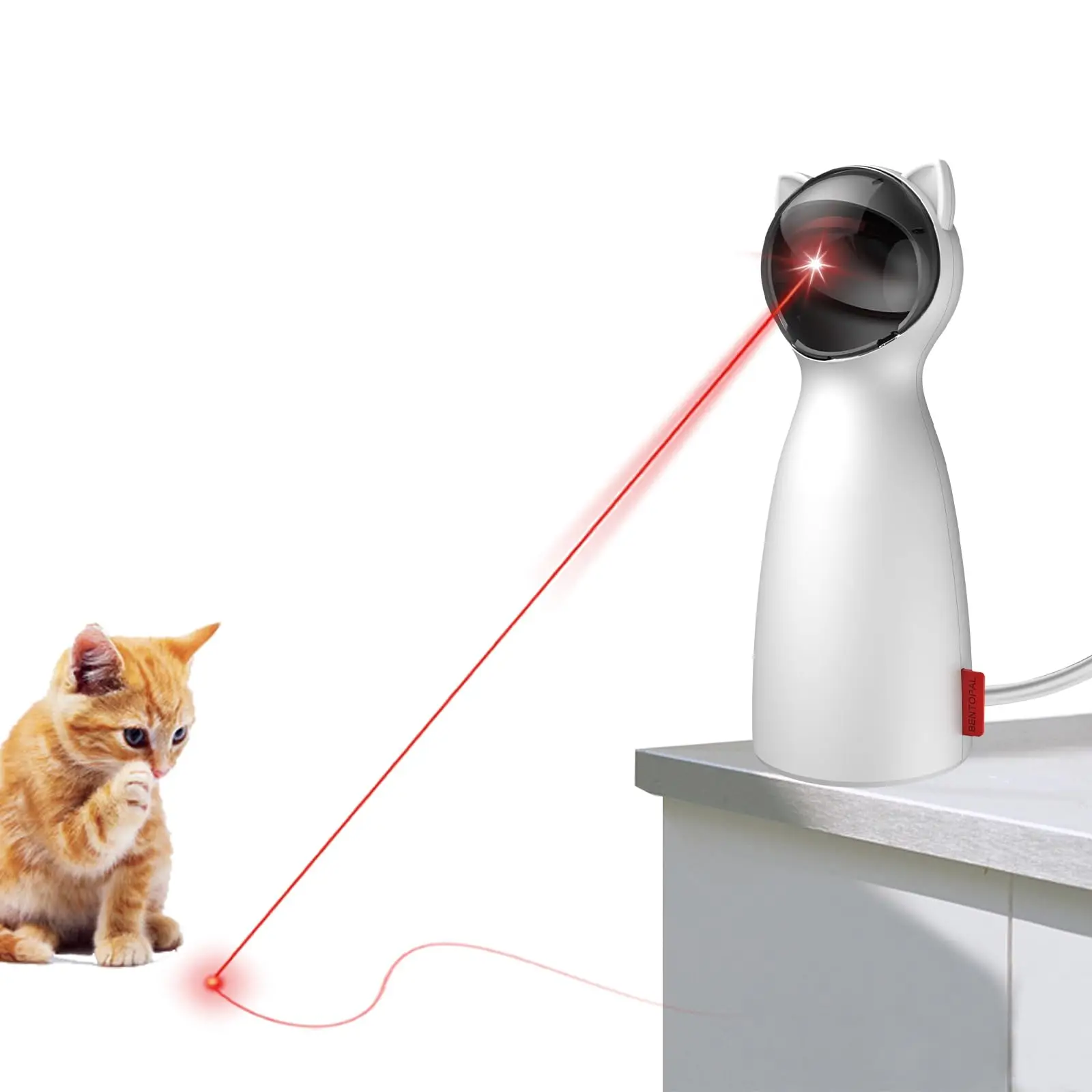 Automatic Cat Laser Toy Interactive Cat Toys for Indoor Cats/Kitty/Dogs,​​Laser Toys for Bored Indoor Adult Cats