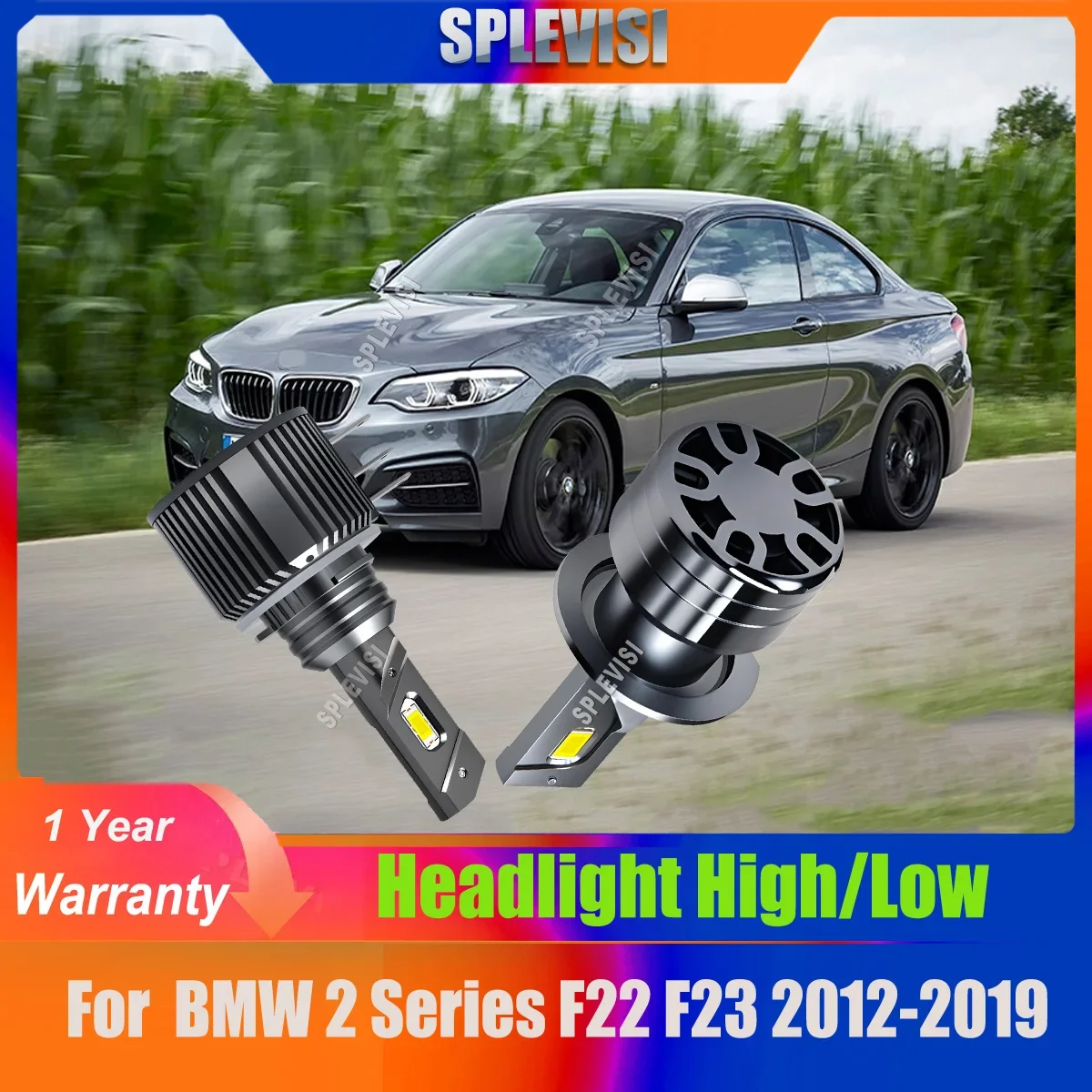 Led DRL Headlight Main Dipped Beam Bulbs to avoid the CANBUS errors For BMW 2 Series F22 F23 2012 2013 2014 2015 2016 2017-2019