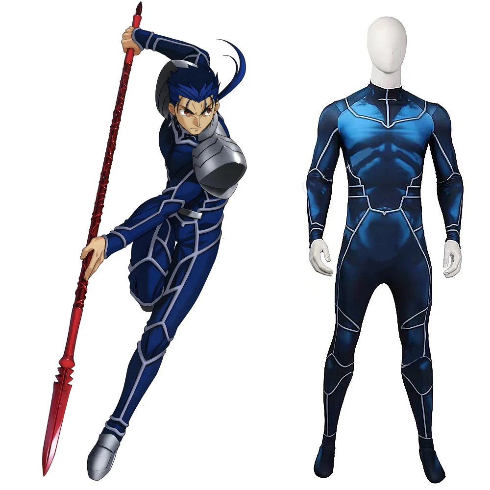 

Аниме Fate Stay Night Косплей Lancer Cu Chulainn 3D печатные костюмы из спандекса зентай наряды костюм на Хэллоуин для взрослых и детей