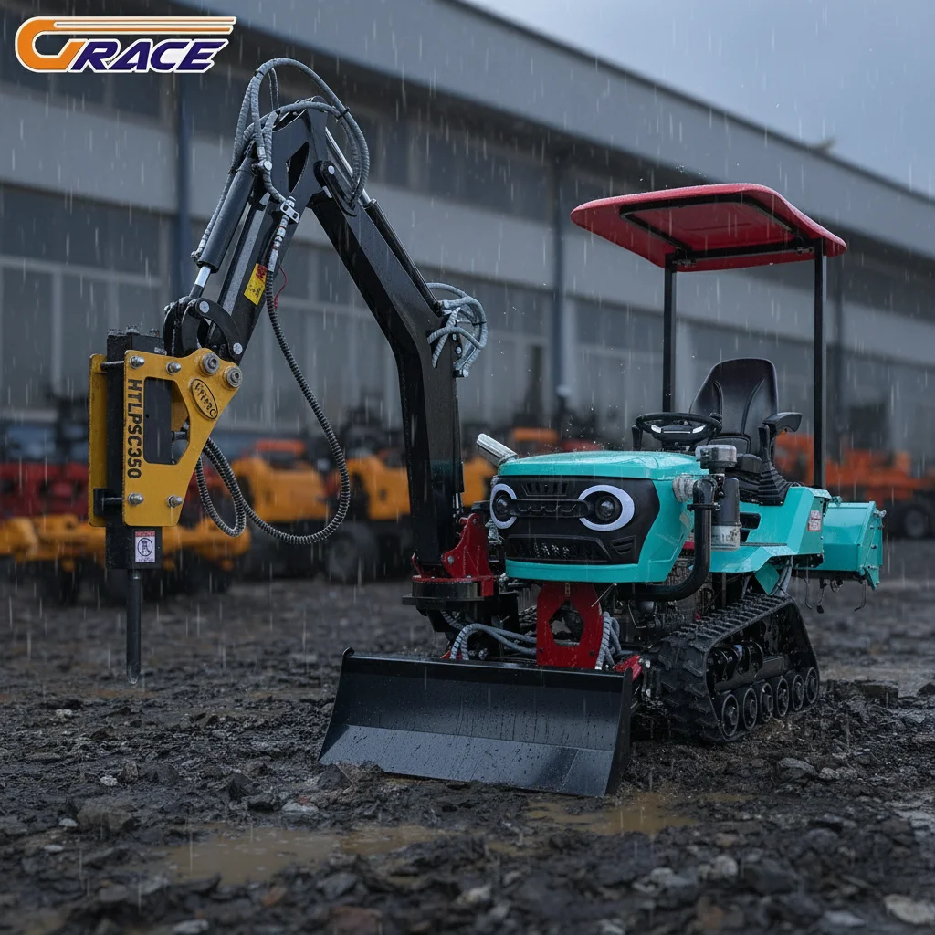 

Multi Purpose Crawler Tractor 25HP 35HP 40HP Farm Tractor With Rotary Tiller Front Loader For Sale