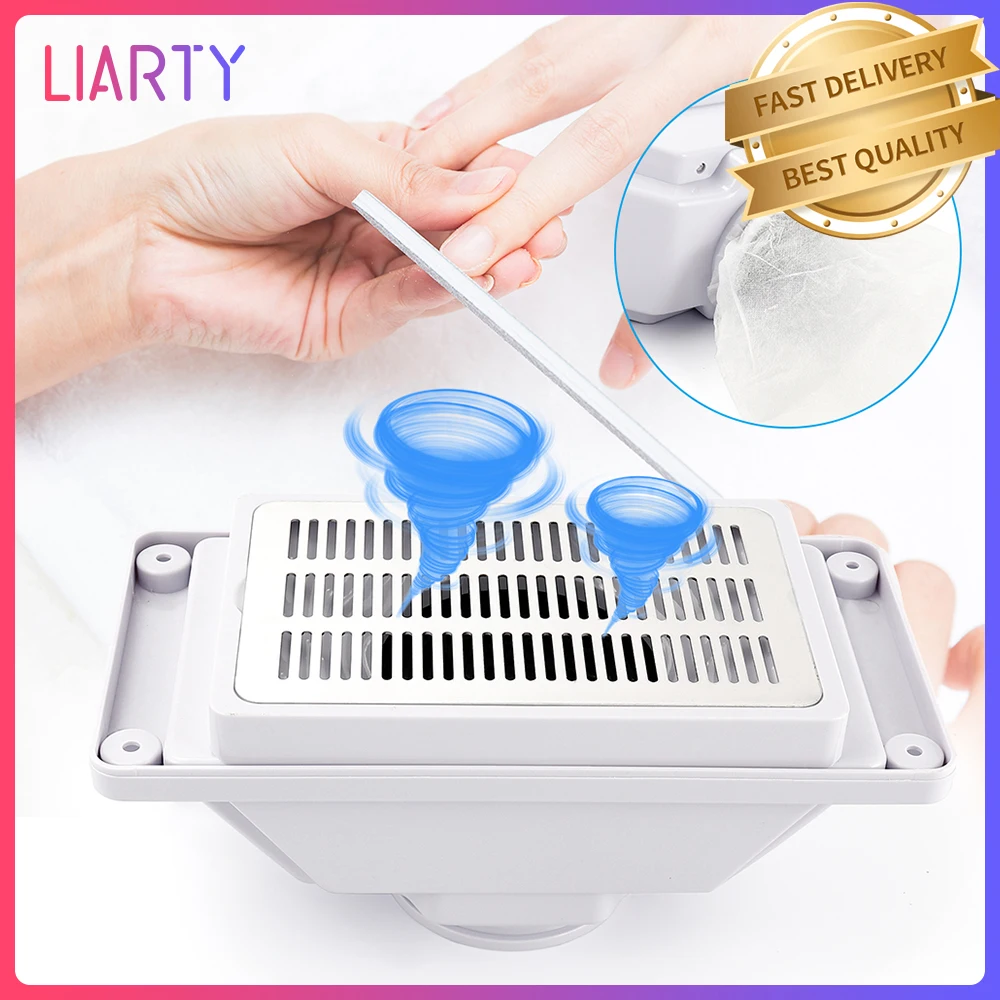 

Liarty Pro Strong Built-In Table Desk Nail Dust Collector Nail Vacuum Cleaner Suction Manicure Machine Nail Salon With 3 Bags