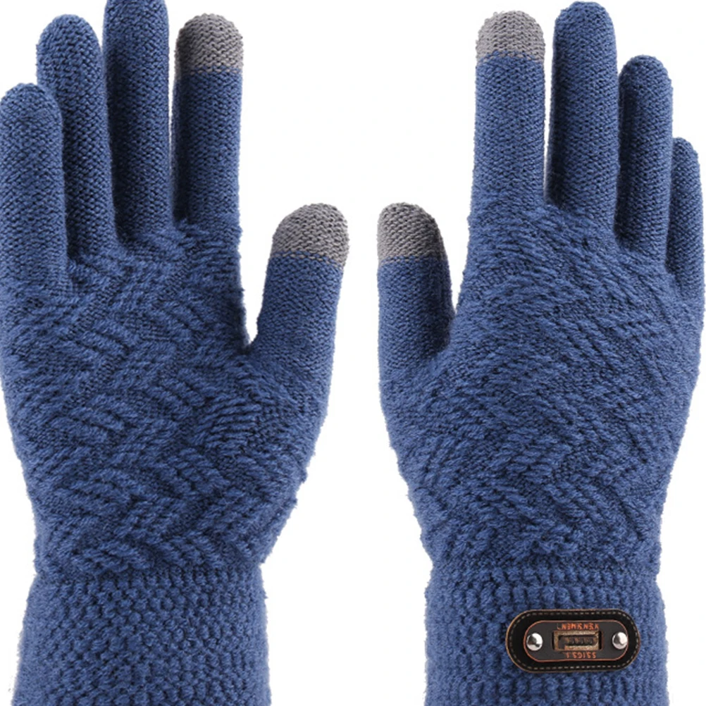 

Touch Screen Gloves Thick for Winter Ultraviolet Light Warm Touchscreen Knitted