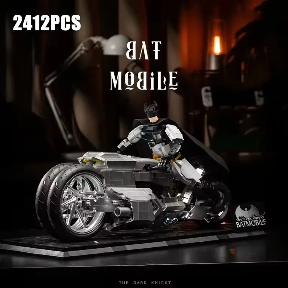

Technical MOC Bat Hero moblee Building Blocks Assembling Motorcycle Bricks Model Toys for adult Birthday Gift 2421pcs