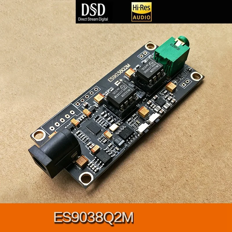 Placa decodificadora ES9038Q2M, entrada I2S, módulo USB asíncrono, decodificadores, piezas de componentes DSD512 Pcm768khz, placa decodificadora ES9038Q2M
