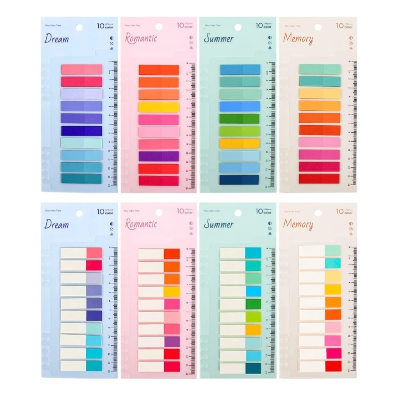 Multi-color Index Tabs with Binder Ruler Index Labels Index Flags Reading Labels Sticky Index Stickers Notes