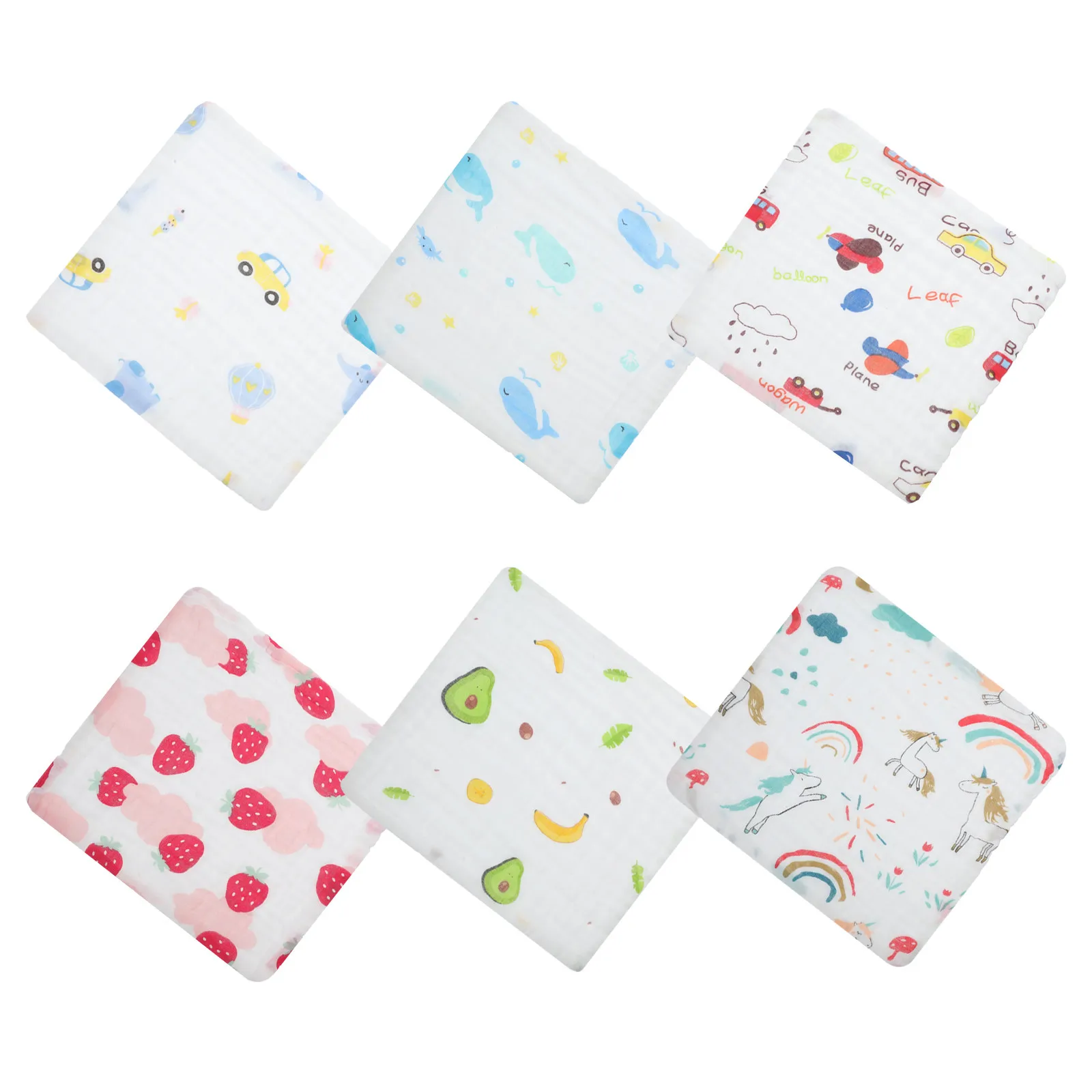 

Набор из 6 хлопковых салфеток для младенцев 30x30 см, однотонные, для вытирания слюней, для новорожденных, подарки для малышей