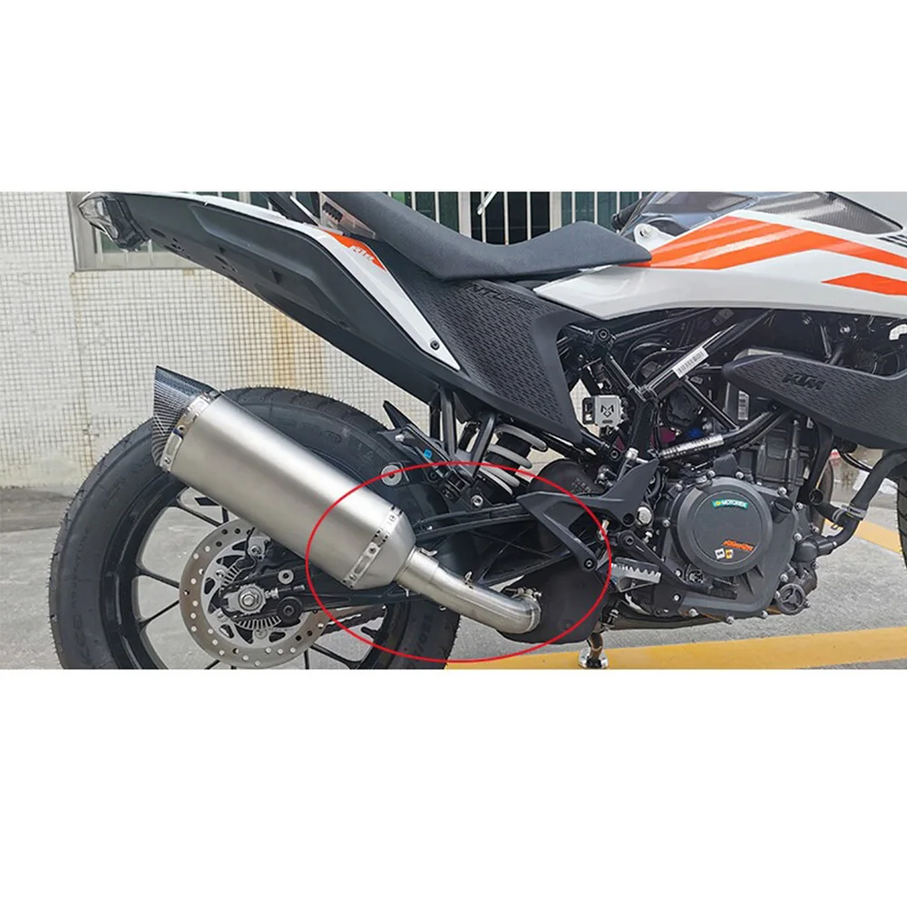 Exhaust Systems Slip On Exhaust 370mm Muffler Modified For DUKE 390 RC390 Adventure 2021-2023 Exhausts Pipes