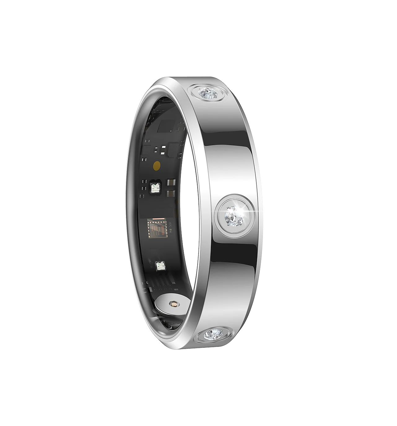 HR01 Unisex Smart Ring Health Fitness Tracker with Monitor Sleep Tracking Notification Alerts for iOS Android with charging case