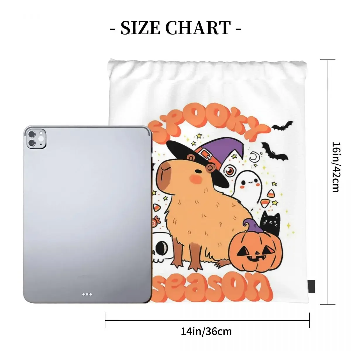 Capybara zaini di Halloween borse portatili con coulisse borsa sportiva con coulisse borsa sportiva per uomo donna scuola