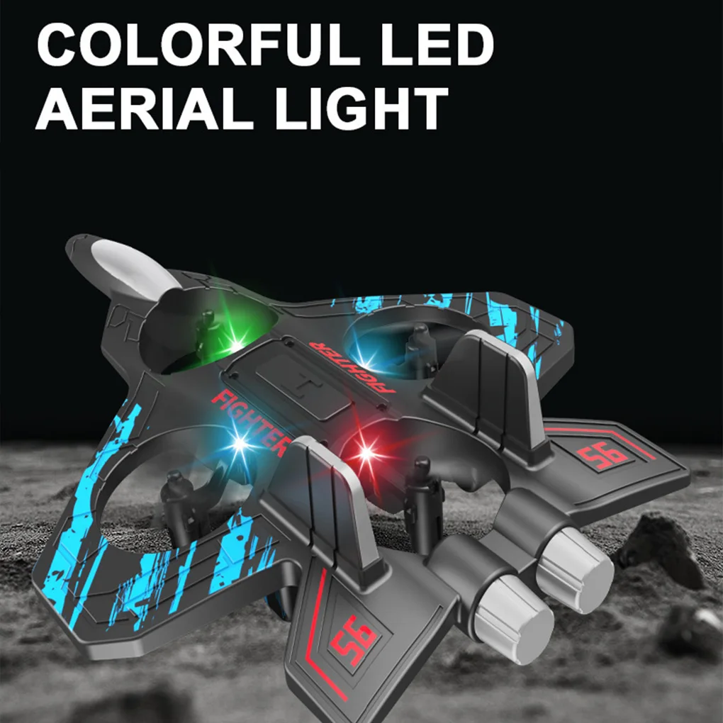 RC Aircraft EPP Toy Foam Fighter RC Drones Rechargeable Four Motor Helicopter Toy 2.4G Stunt with Light RC Hobby Jet Plane