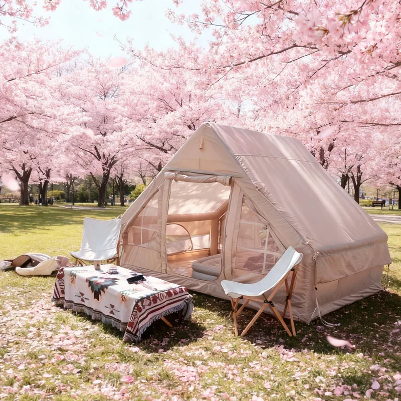 Automatic Inflatable Tent for Family Glamping Camping Events Outdoor Oxford Fabric Air Pump Four Season Waterproof Portable 6.3m