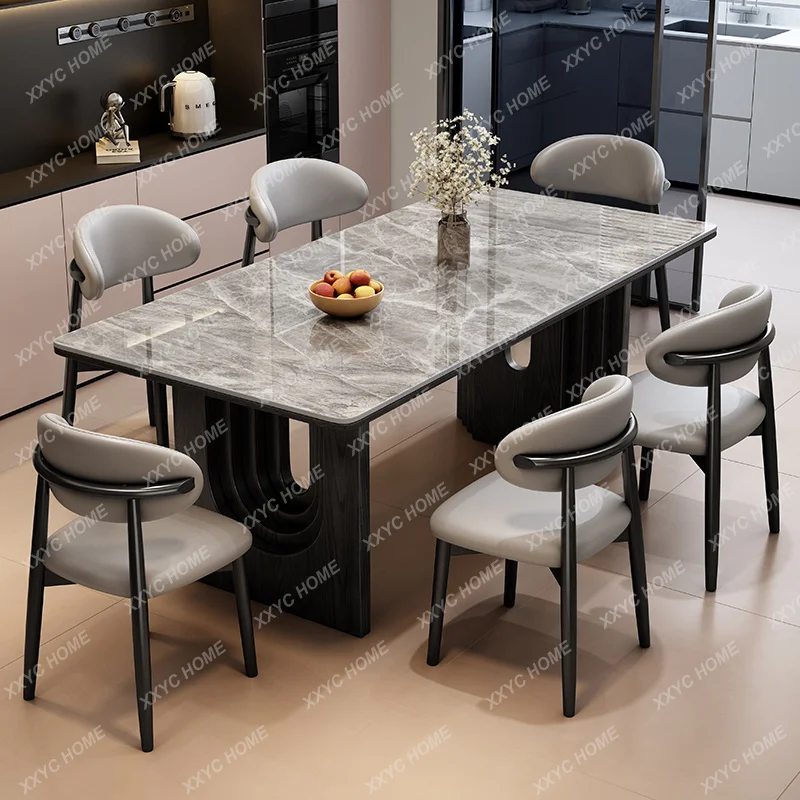 XX.Unique Chairs Dining Tables Space Expandable Black Dining Tables Modern Extending Mesas  Furniture Ho