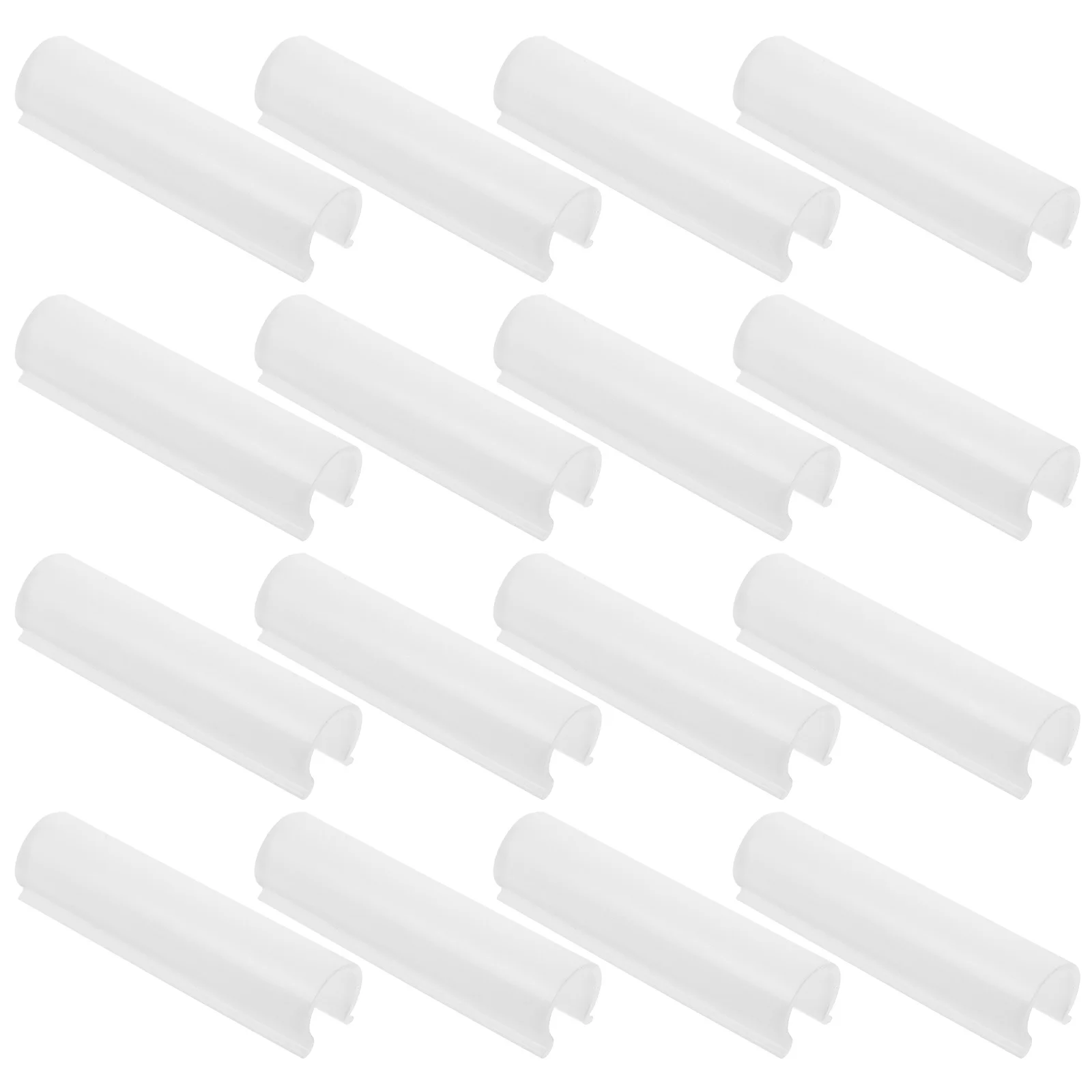 

16pcs PVC Clamps Greenhouse Clips R-shaped Fixing Buckles Windproof Plastic Plant Cover Accessories Garden Tools