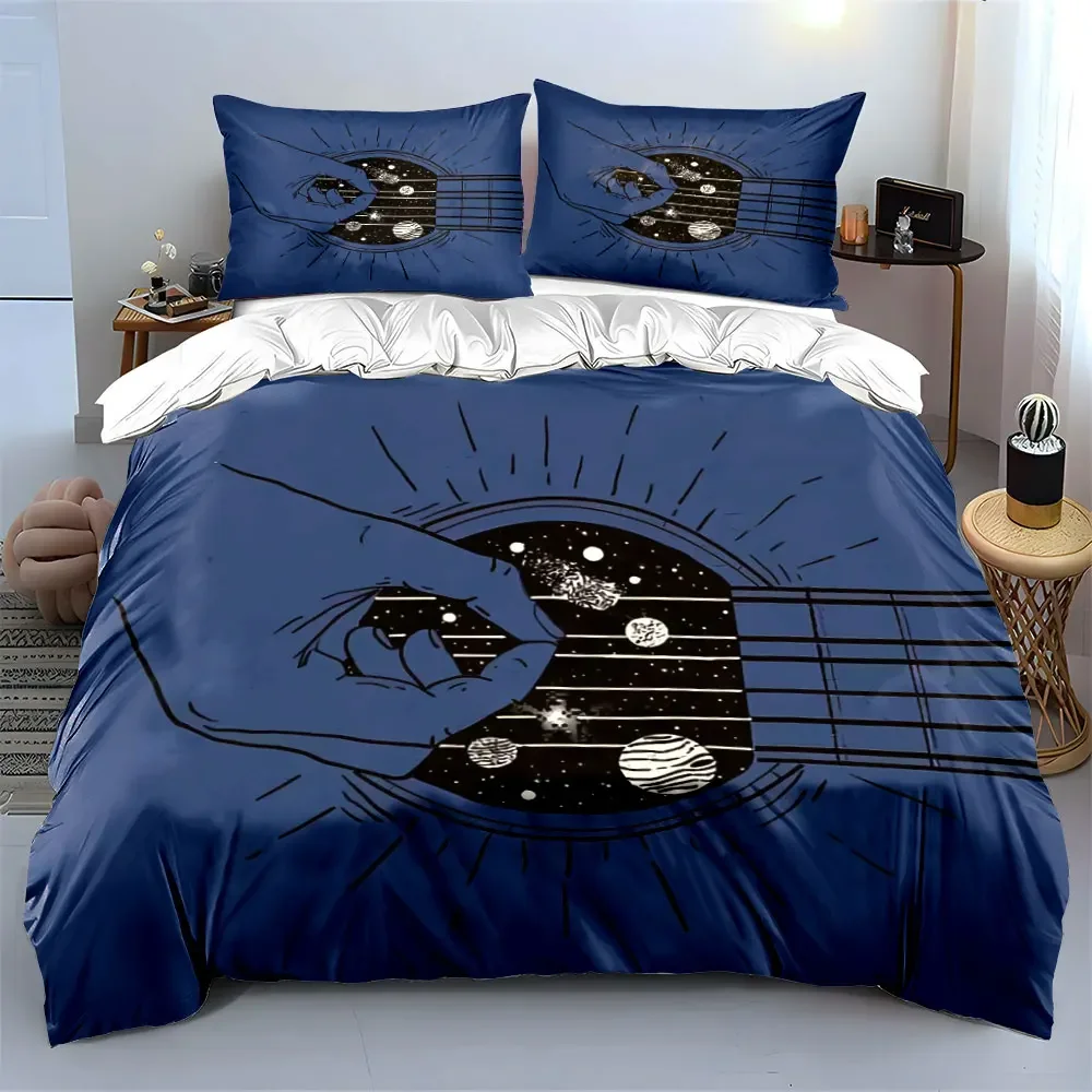 

"Galaxy Guitar Art Print Set" Soft Comfortable Duvet Cover Bedding Set Included 1*Duvet Cover & 2*Pillowcases, gift