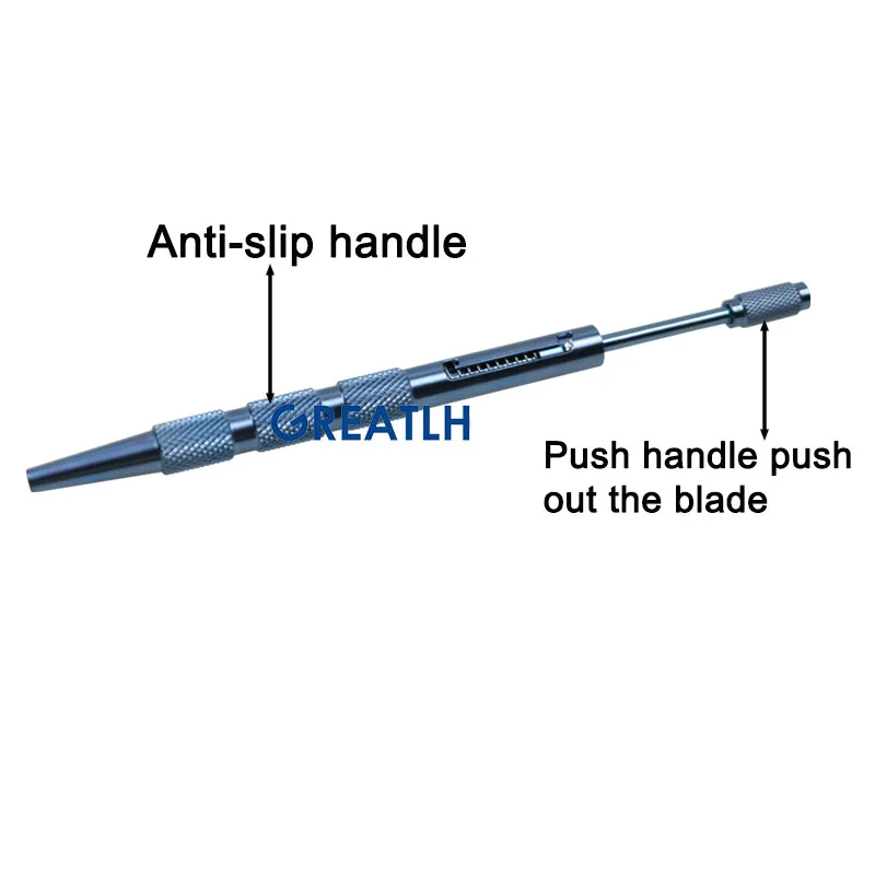 Greatlh Oftalmic Chirurgisch Helder Hoornvlies Blad Saffier Mes 30/45 Graden Oogheelkundig Mes Ooglid Oogheelkundig Hulpmiddel