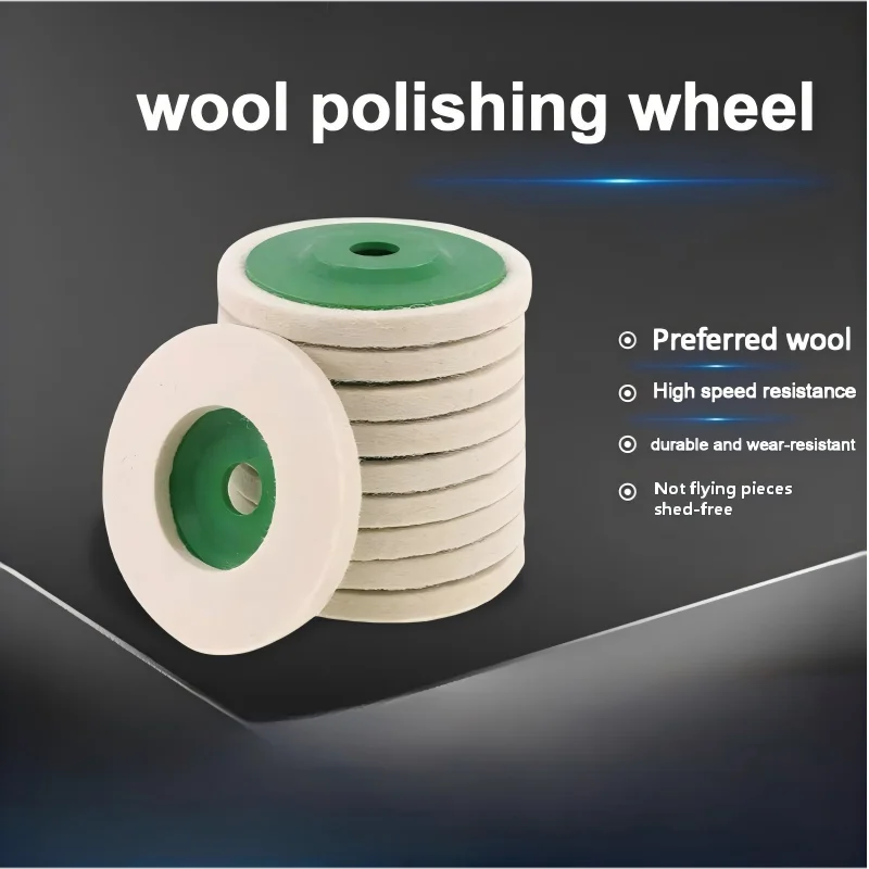 

8 шт. угловая шлифовальная машина, полировальный круг из тонкой белой шерсти, полировальный круг для фетра, угловая шлифовальная машина, полировальный круг