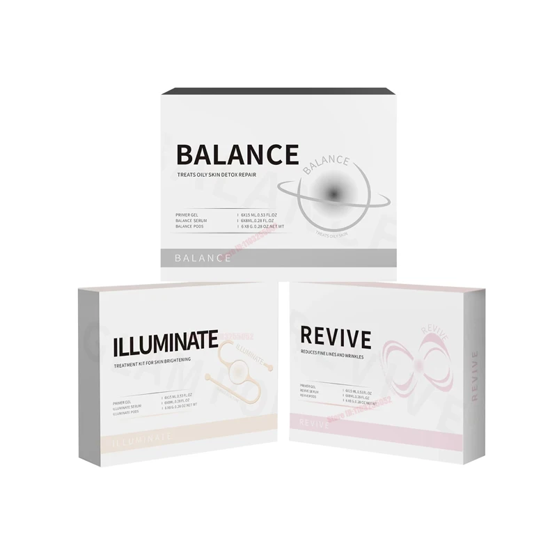 New Product Glam Revive Hydrate Detox Illuminate Gold kit CO2 Oxygenation Capsule Facial Pods Skin Care Oxygen Pods