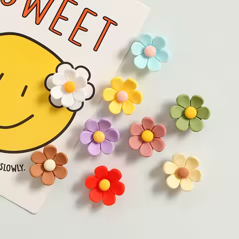 Bview Art Cute Flower Refrigerator Magnets Colorful Strong Decorative Funny for Locker Whiteboard Kitchen Office