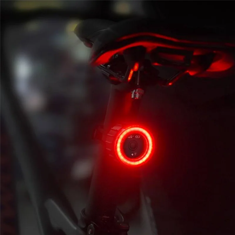 จักรยานสมาร์ทไฟท้ายเบรค LED ชาร์จไฟท้ายจักรยานไฟท้ายจักรยานเตือนไฟท้ายจักรยาน