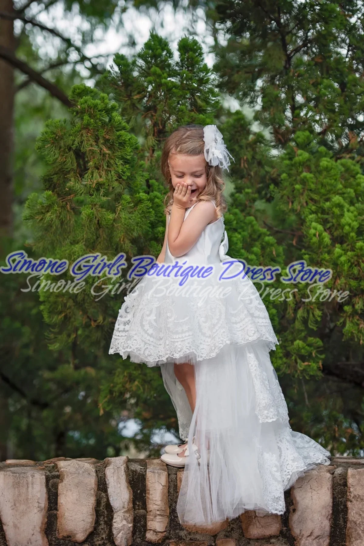 Abiti da ragazza di fiori senza maniche con strati di paillettes ricamati per cerimonie nuziali Ricevimenti formali Festa da ballo Prima comunione