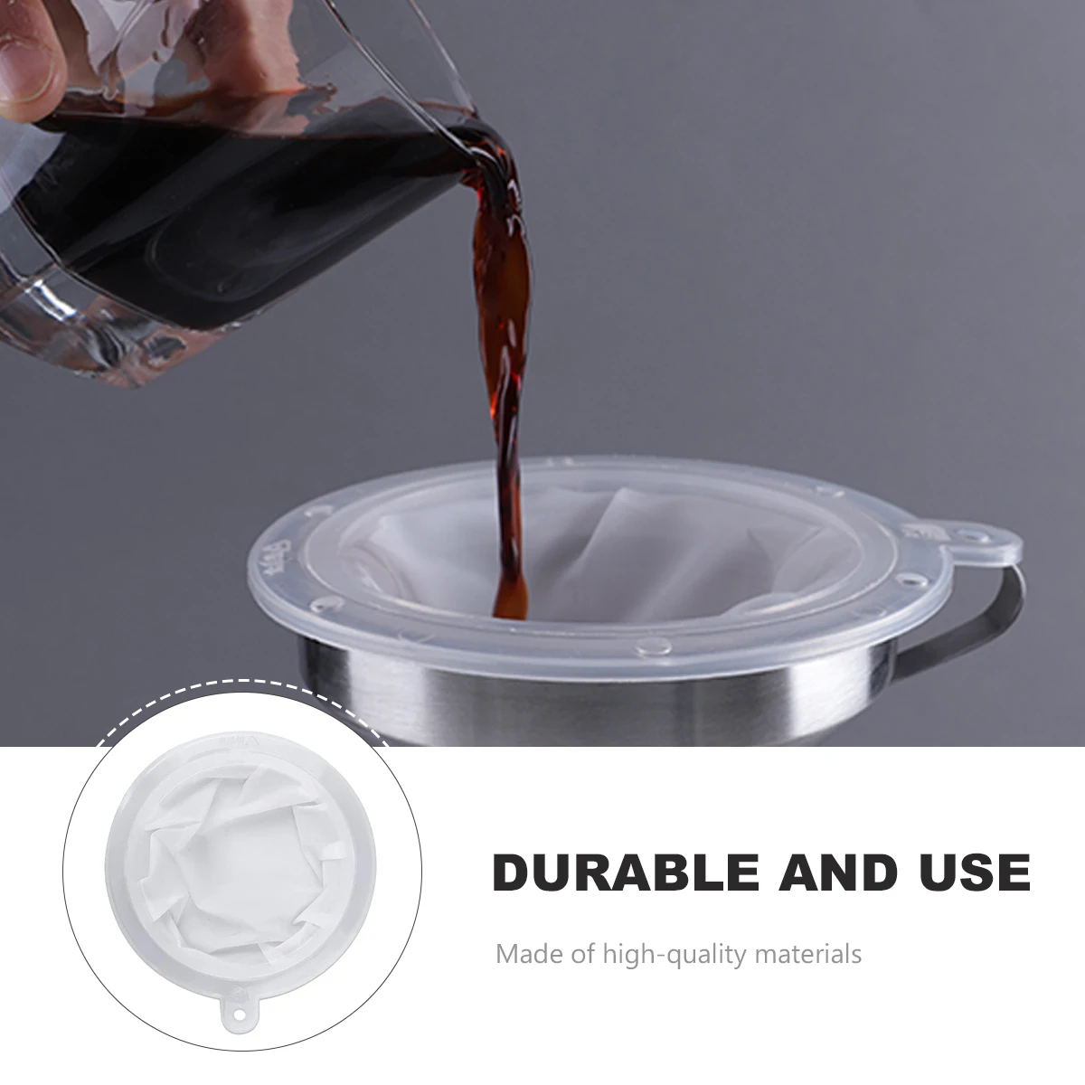 

Liquor Filter Fine Strainer for Coffee Juice Oil Food Funnel Stainless Steel Kitchen Tool Filtering Sieve Screen