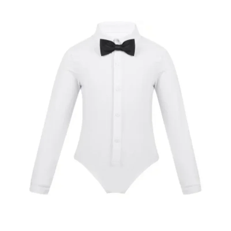 1 pcs/lot Latin Dance Shirt Bodysuit Kids Boys Modern Ballroom Stage Dance Latin dancing leotard JustSaiyan