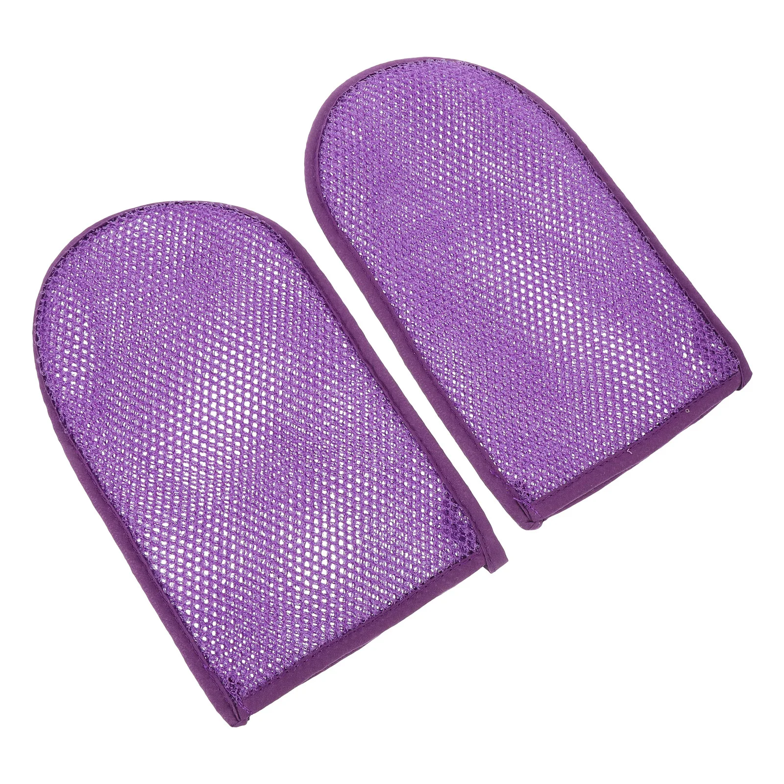 2 قطعة قفازات التقشير الغسيل فقاعات غنية طويلة الأمد مادة النايلون لتنظيف الجسم التقشير منظف الجسم